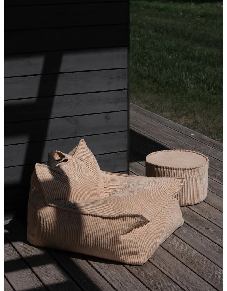 Világosbarna kordbársony gyerek babzsákfotel Chair – Wigiwama