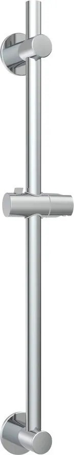 Fényes ezüstszínű öntapadós rozsdamentes acél zuhanytartó tolható tartóval 70 cm – Wenko