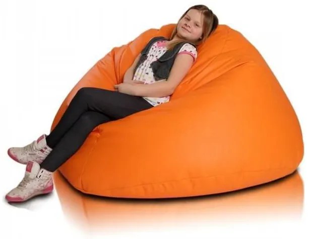 Babzsák labda Maxi ökobőr TiaHome - Narancssárga