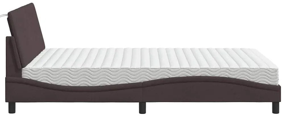 ágy matraccal Hanko Sötétbarna 140x200 cm szövet