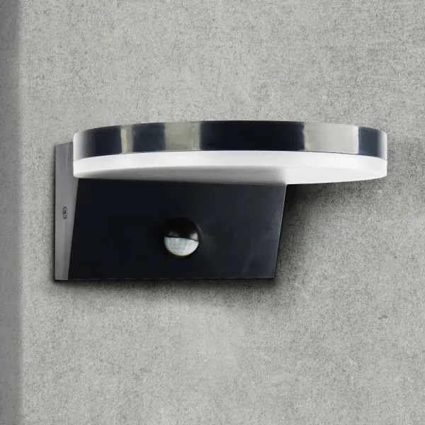 LED Kültéri fali lámpa érzékelővel TESA LED/10W/230V IP54 fekete