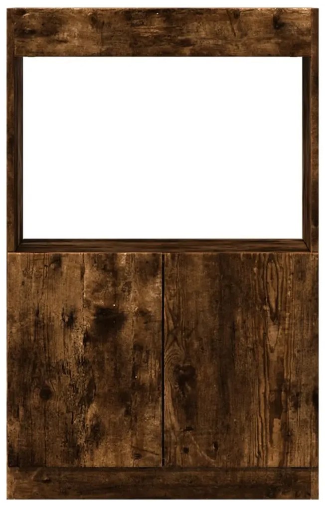 füstös tölgy színű szerelt fa magasszekrény 63 x 33 x 100 cm