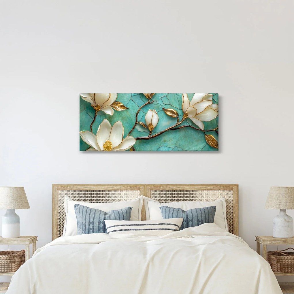 Kép - 3D magnóliák (120x50 cm)