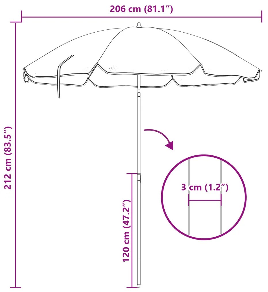 Strandernyő Alumínium Rúddal Kamuflázs 240 cm