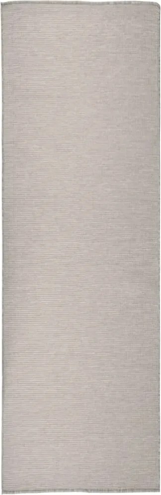 vidaXL világosszürke lapos szövésű kültéri szőnyeg 80 x 250 cm