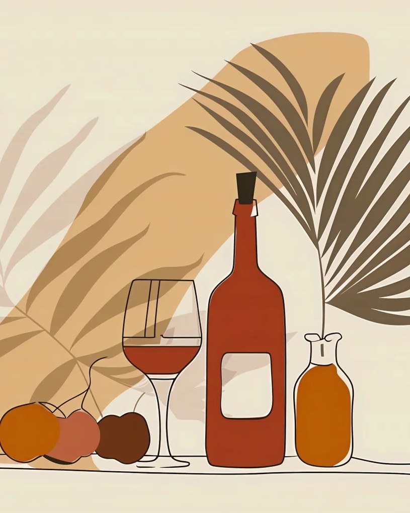 Poszter 40x50cm Bor a pálmafák mellett