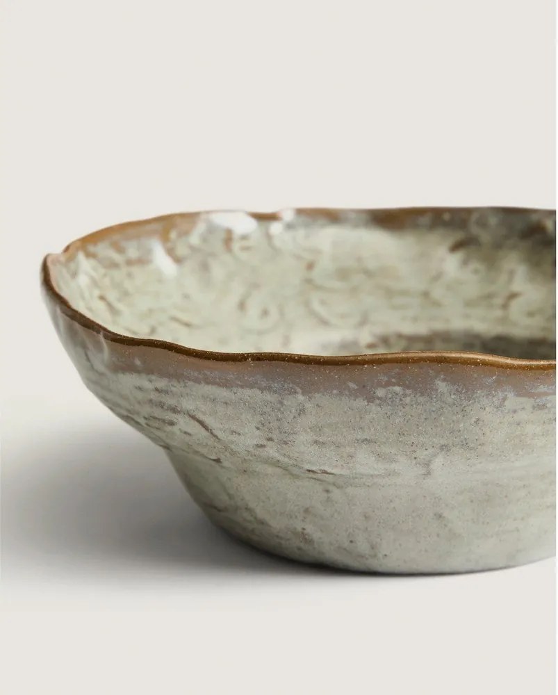 Szürke kerámia leveses tálka Alenia – Kave Home