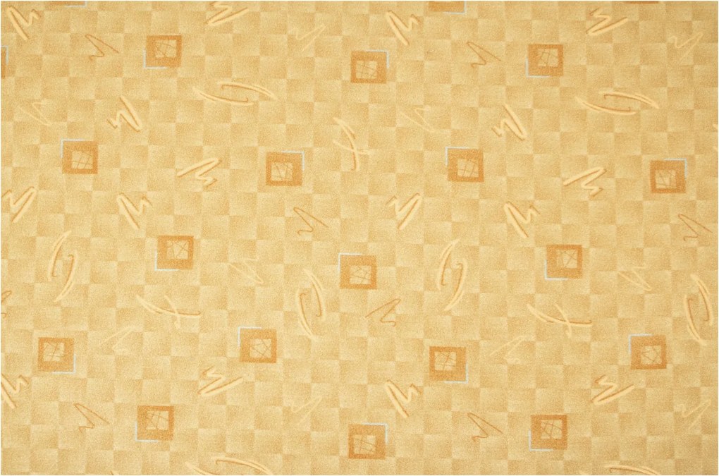 80x200 cm Bézs Olcsó Szőnyeg O-scrabble Hurok Négyzetek Filc