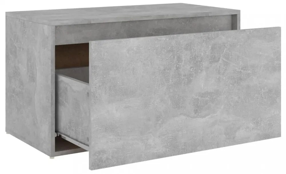 betonszürke szerelt fa előszobapad 80 x 40 x 45 cm