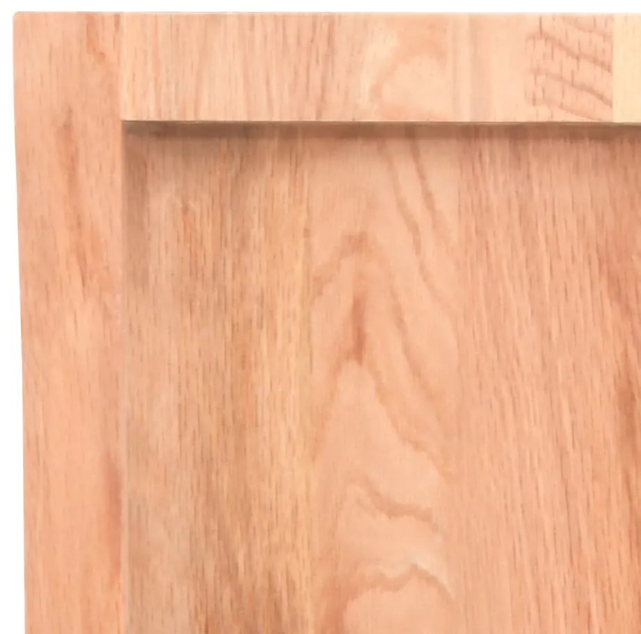 világosbarna kezelt tömör tölgyfa fali polc 100x50x(2-4) cm
