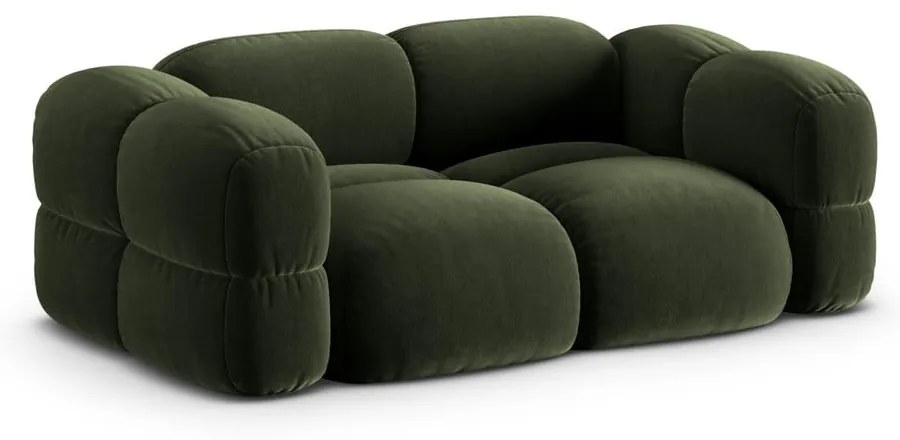 Zöld bársony kanapé 210 cm Loretto – Cosmopolitan Design