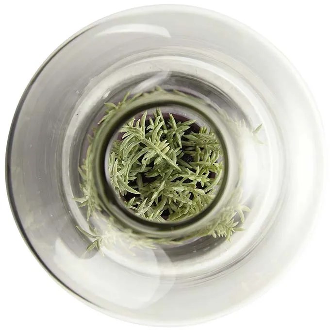 Mediterrán stílusú kerámia virágcserép üvegbúrával, portugál mozaik mintával, kültéri és beltéri dekorációs kiegészítő