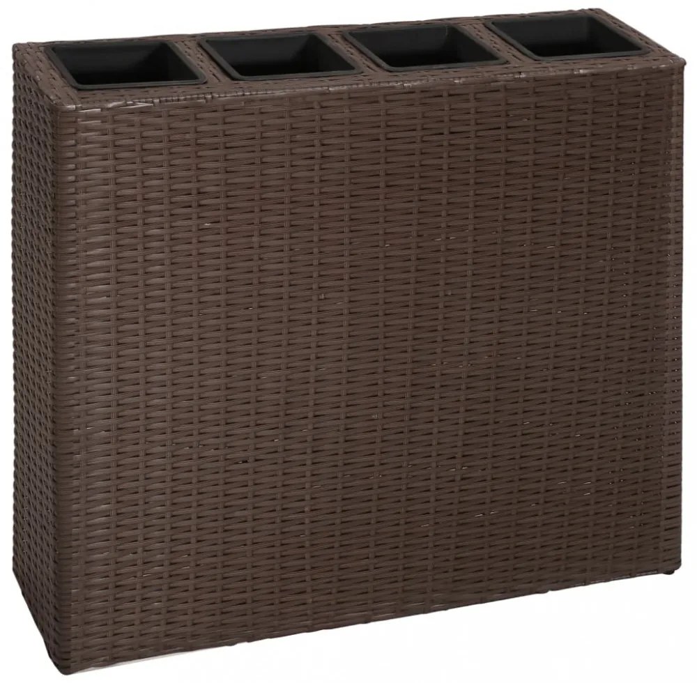 2 darab barna polyrattan kerti magaságyás 4 kaspóval