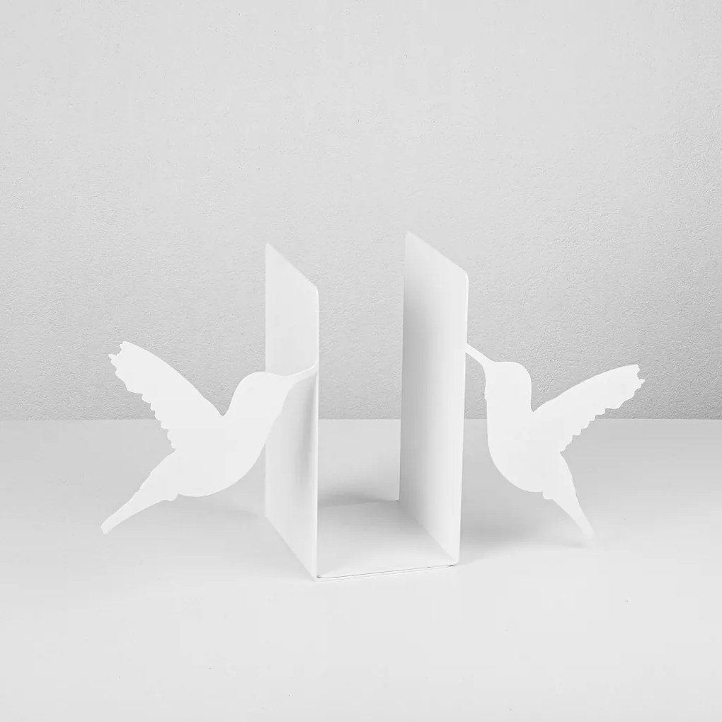 Kitap fém könyvtámasz, fehér, 42,5×14 cm