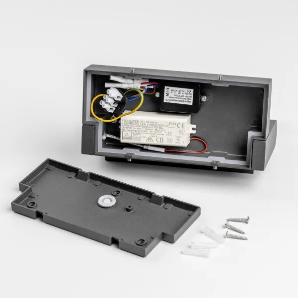 Redo 90587 - FLIP LED kültéri lámpatest érzékelővel, 20W/230V, 3000K, IP54, antracit