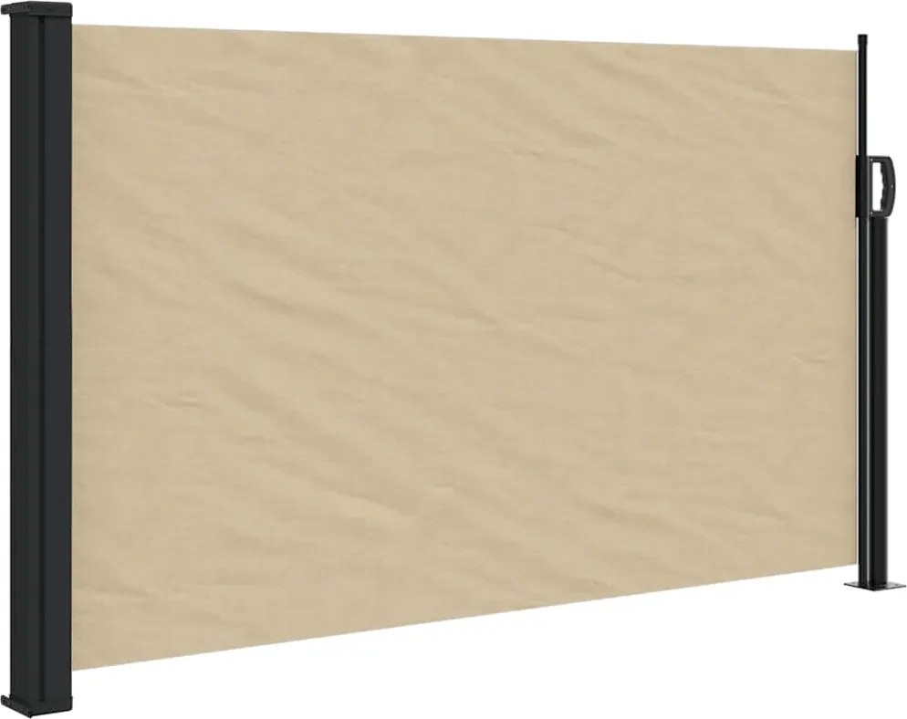 vidaXL bézs behúzható oldalsó napellenző 120 x 500 cm