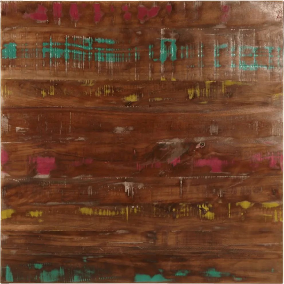 vidaXL tömör újrahasznosított fa négyzet alakú asztallap 80x80x2,5 cm
