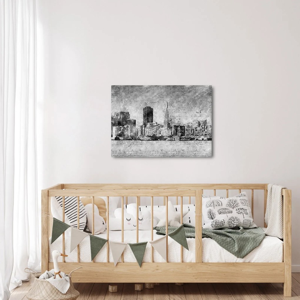 Kép - Kávé művészeti város (70x50 cm)