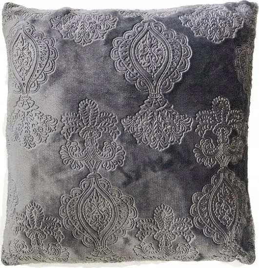 Puha bárányos párnahuzat, sötétszürke Design