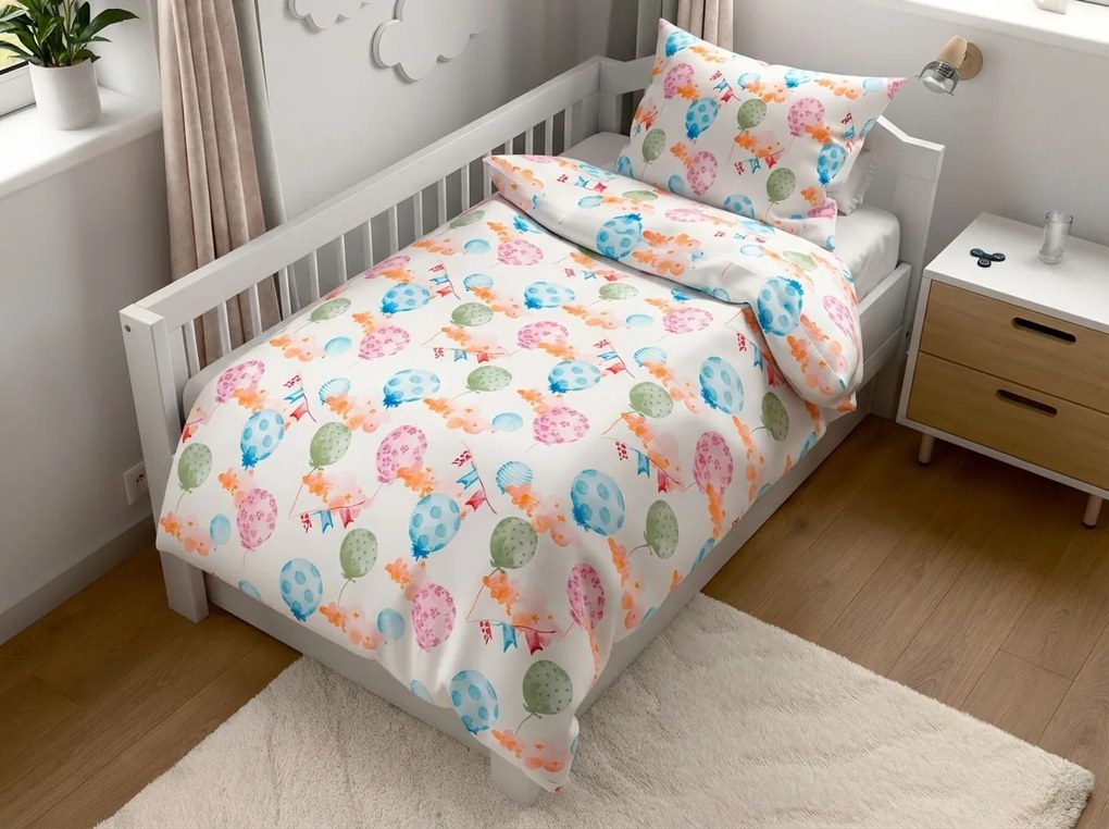 Krepp ágyneműhuzat kiságyba Renforcé BALUNEA fehér Ágyneműhuzat mérete: 45 x 65 cm | 90 x 140 cm