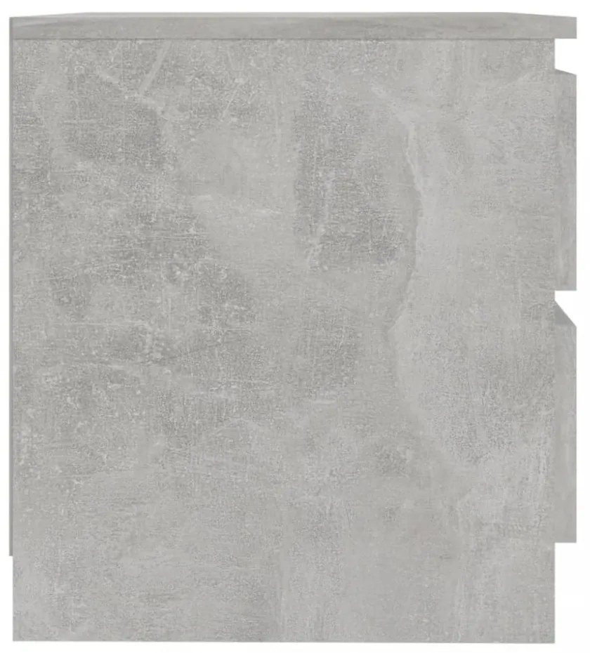 betonszürke szerelt fa éjjeliszekrény 50 x 39 x 43,5 cm