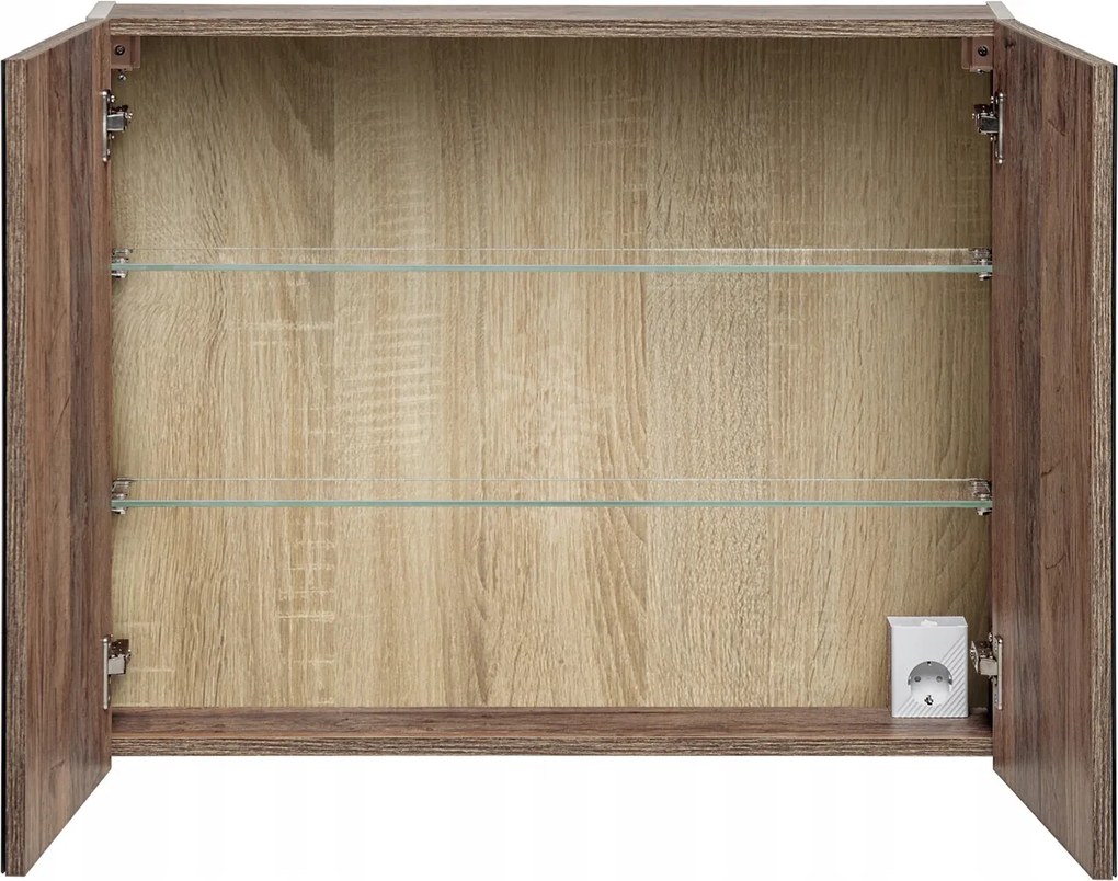 Szekrény tükörrel 80cm 2 ajtós