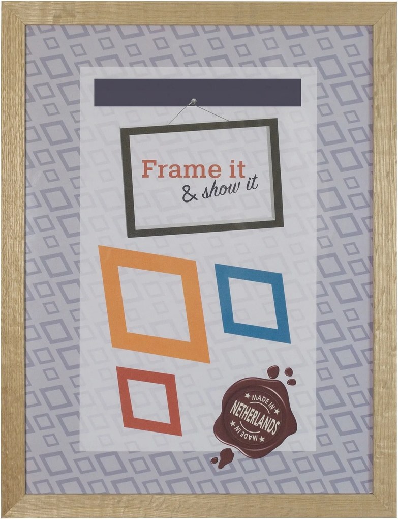 Fa képkeret Gallery tömör tölgy 40x40 cm Poly