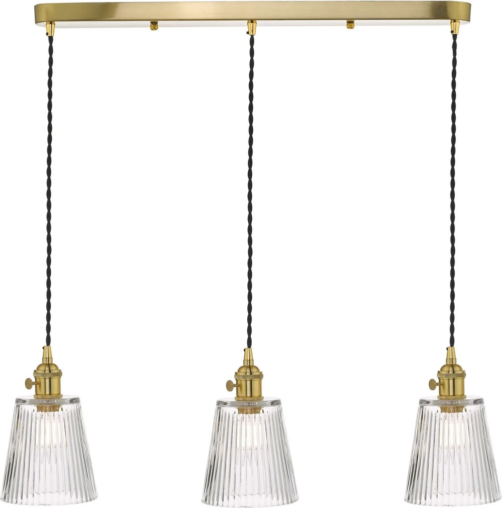 Dar Lighting modern függeszték hadano sárgaréz átlátszó darhad3640-05