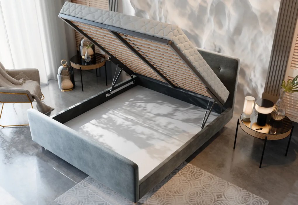 OSCAR kárpitozott ágy, 140x200, itaka 34