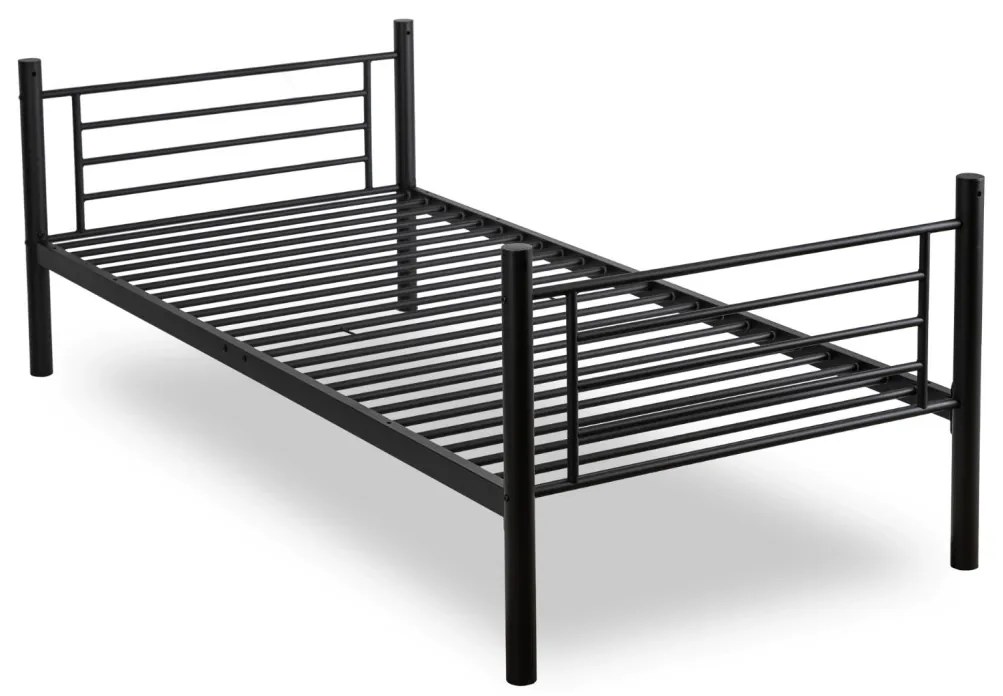 Emeletes Fém Ágykeret Fekete Színben. 90x200 cm RODEZ