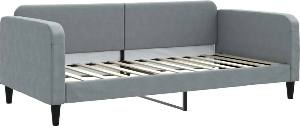 vidaXL világosszürke szövet kanapéágy keret 100 x 200 cm