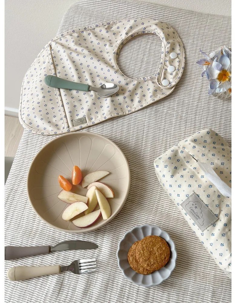 Barna-bézs szilikon gyerek evőeszköz szett 3 db-os Olive Mix – Cam Cam Copenhagen