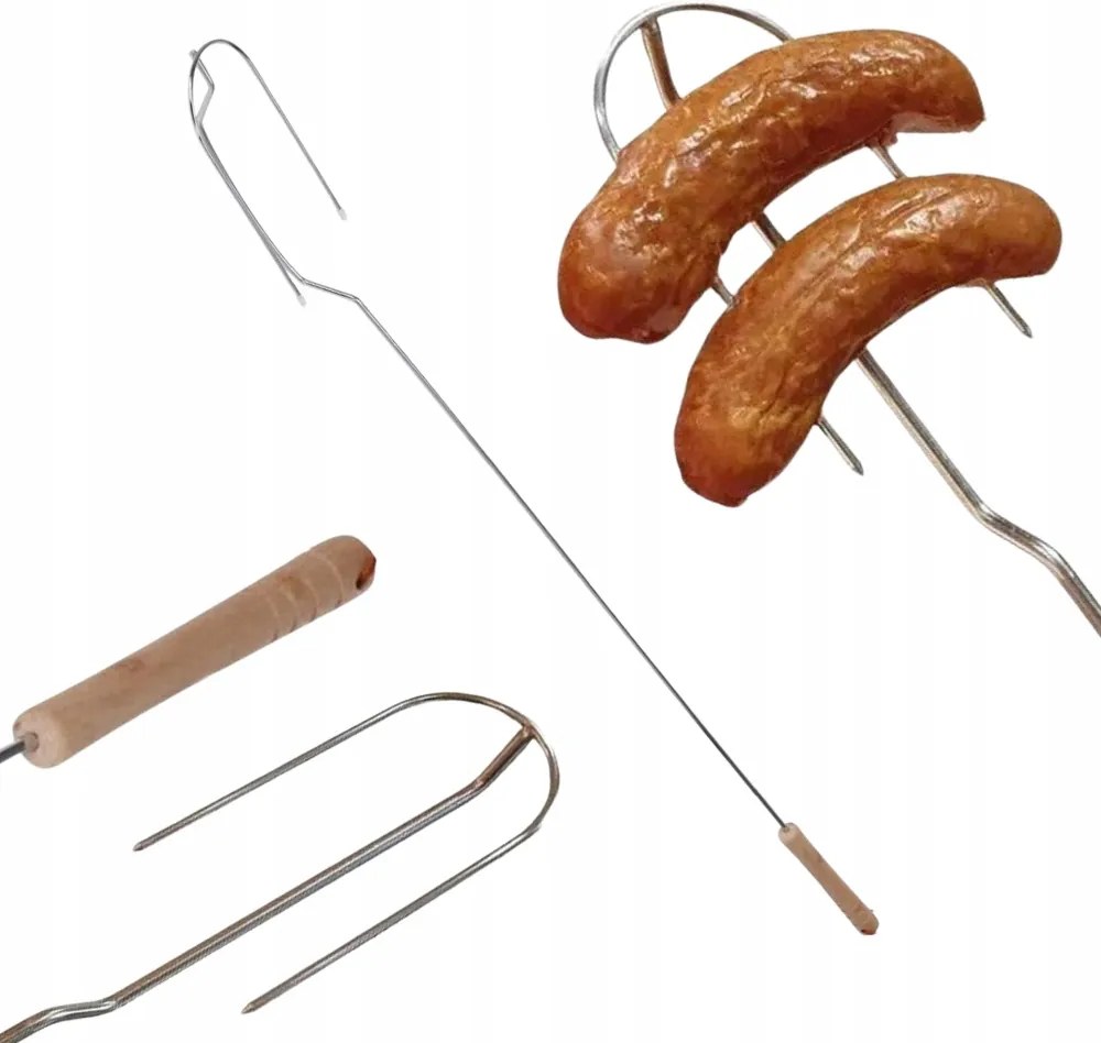 Rozsdamentes Villa Bot Tűzrakó Bot Grill Kolbász Kerti Villa Hosszú