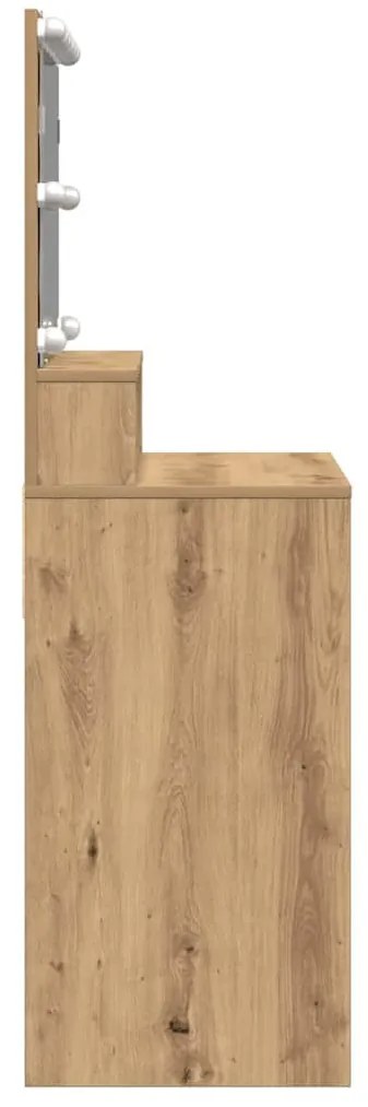 Öltözködőasztal kézműves tölgy 80 x 41 x 134,5 cm Faanyag