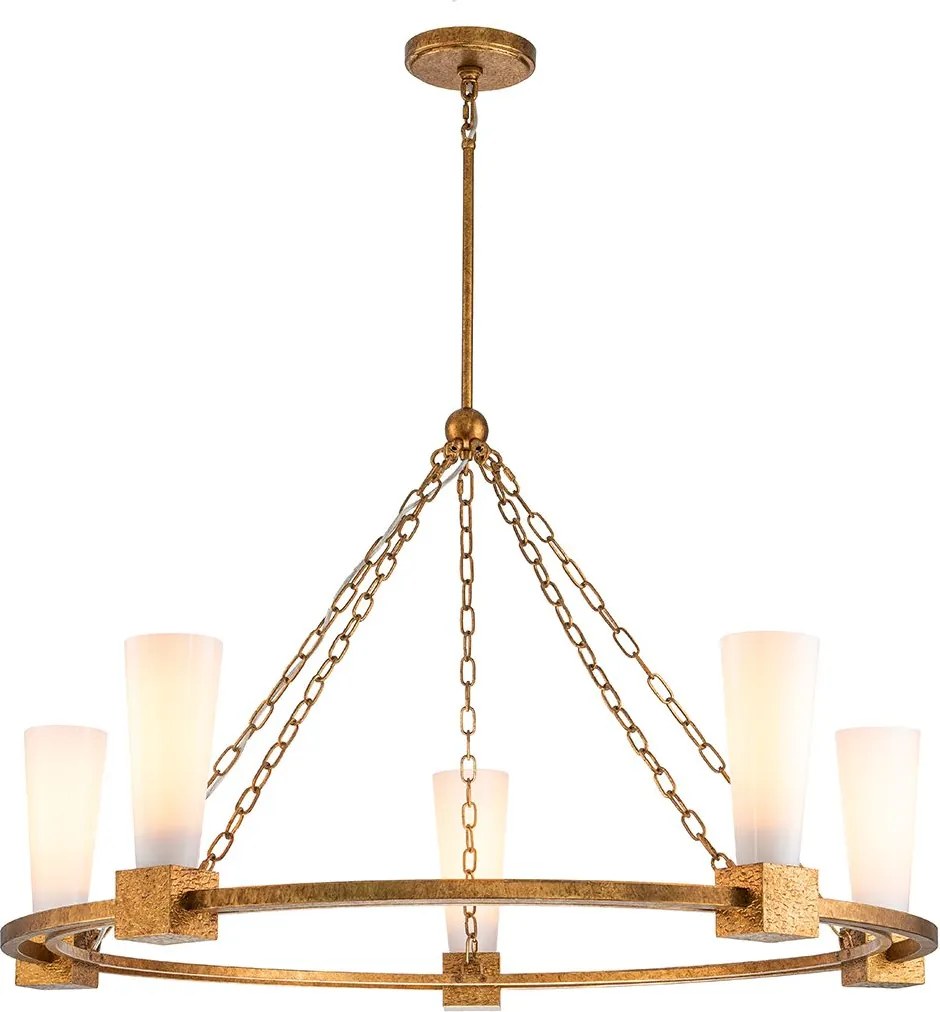 Elstead lighting klasszikus csillár kristy opál arany elskristy5-dg-opal