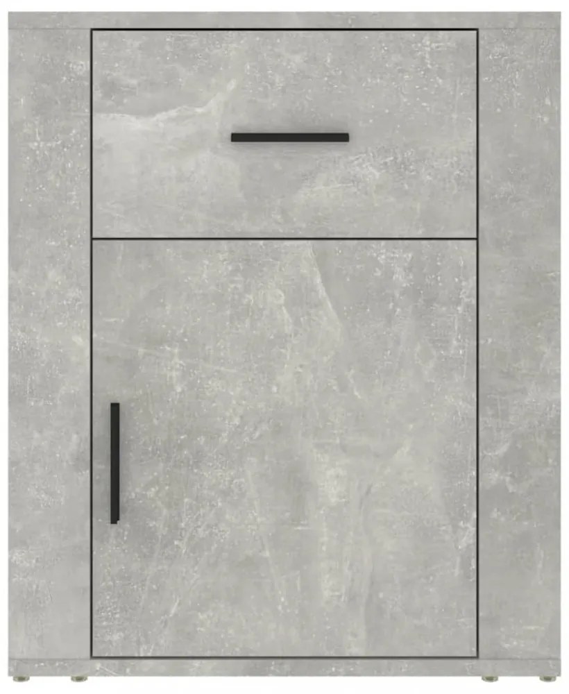 betonszürke szerelt fa éjjeliszekrény 50 x 36 x 60 cm