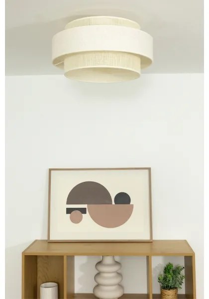 Mennyezeti lámpa BOHO 1xE27/60W/230V Ø 40 cm krémszínű/juta