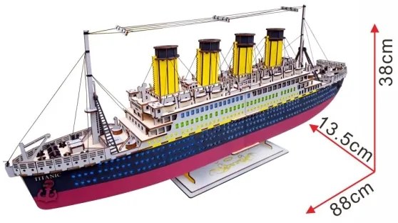 Woodcraft - Fa 3D puzzle Titanic