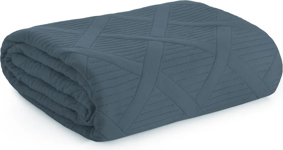 Ágytakaró ALARA/5 220x240 türkiz geometrikus mintás steppelt glam