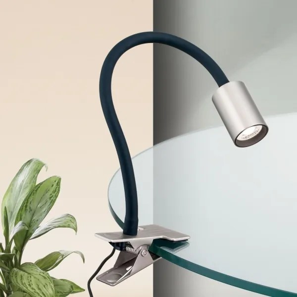 Orion Str 10-489- LED Rugalmas asztali lámpa klipsszel KURT LED/5W/230V ezüst