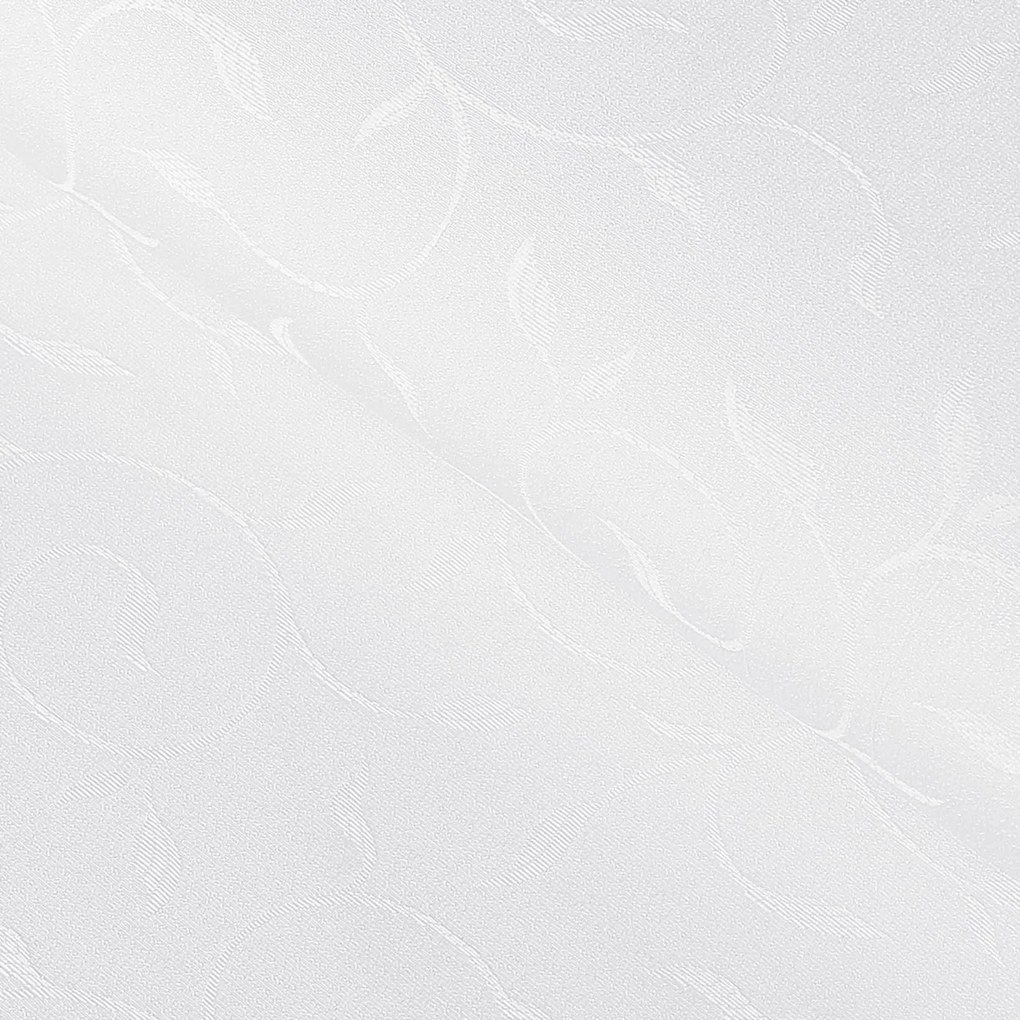 Goldea ünnepi ovális viaszosvászon terítő - fehér nagy ornamentekkel ékesített 140 x 280 cm