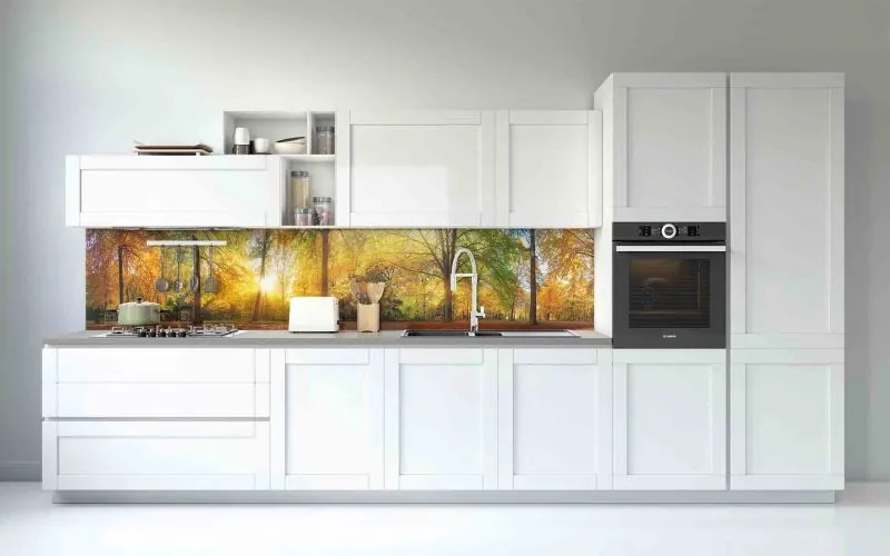 Wallplex falburkoló konyhapanel Őszi erdő (Méret: Közepes 60x180)