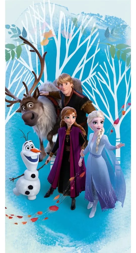 Kék pamut gyerek fürdőlepedő 70x140 cm Frozen "Blue" – Jerry Fabrics