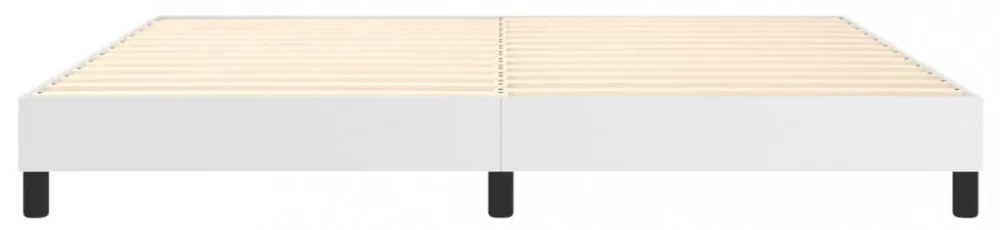 fehér műbőr rugós ágykeret 200x200 cm