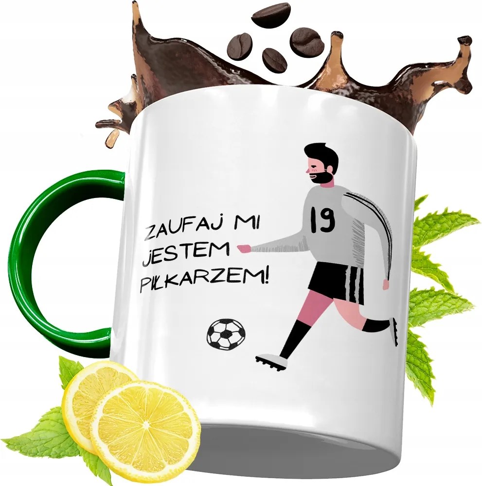 Zöld Bögre Labdarúgónak Születésnapi Ajándék fényképes nyomtatással