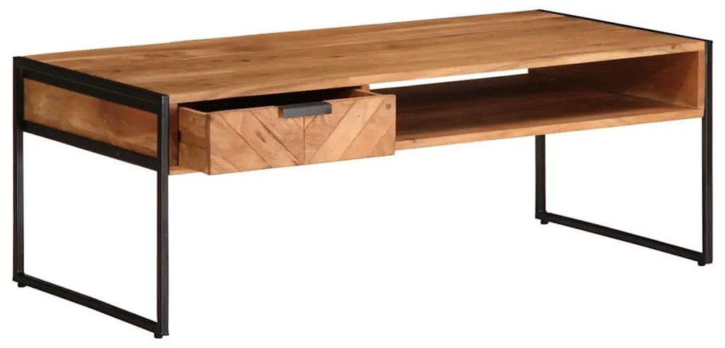 tömör akácfa dohányzóasztal 110 x 55 x 40 cm