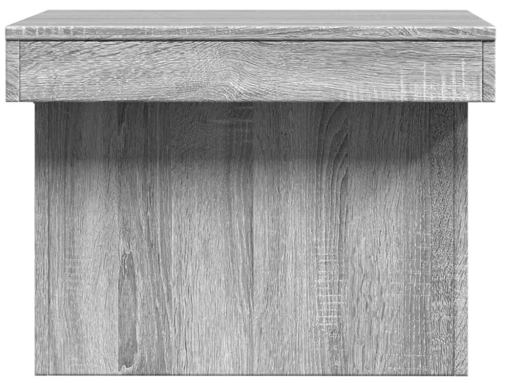 szürke sonoma szerelt fa dohányzóasztal 100x55x40 cm