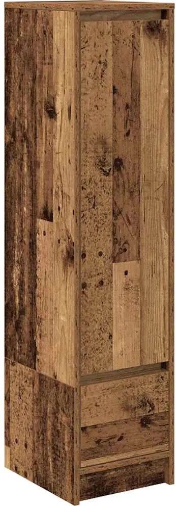 vidaXL antik fa színű szerelt fa magasszekrény 29,5x34x119,5 cm