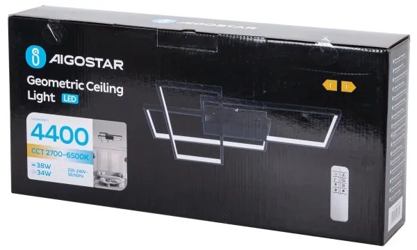 Aigostar - LED Dimmelhető mennyezeti lámpa LED/38W/230V 2700-6500K + távirányító