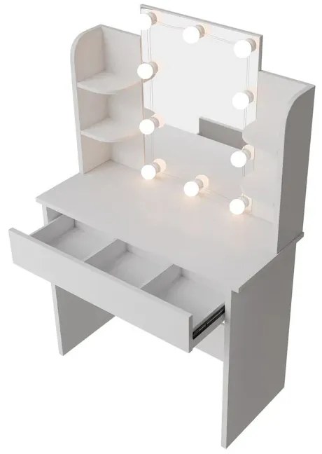 Juskys LED világítású fürdőszoba asztal - fehér